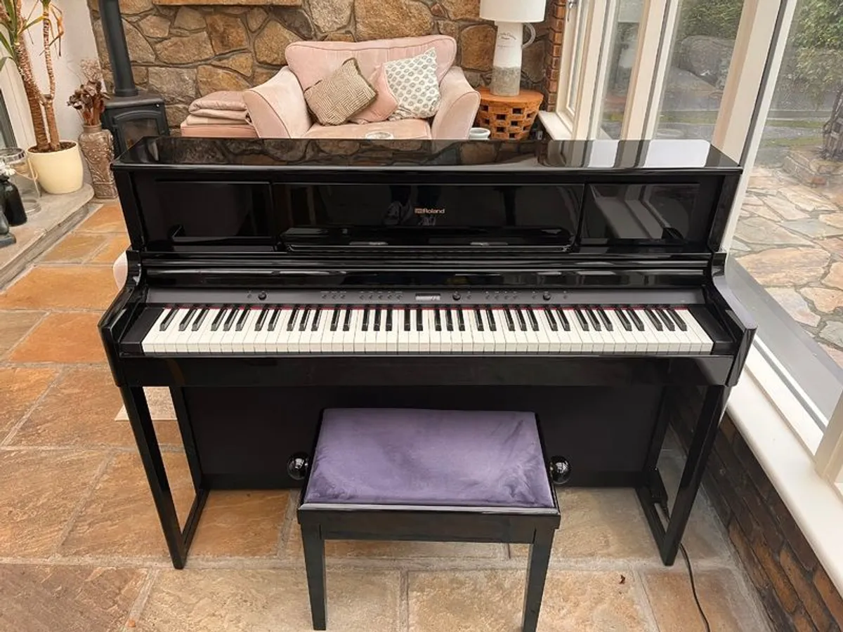 Roland LX-705 Digital Piano, Polished Ebony - Image 1