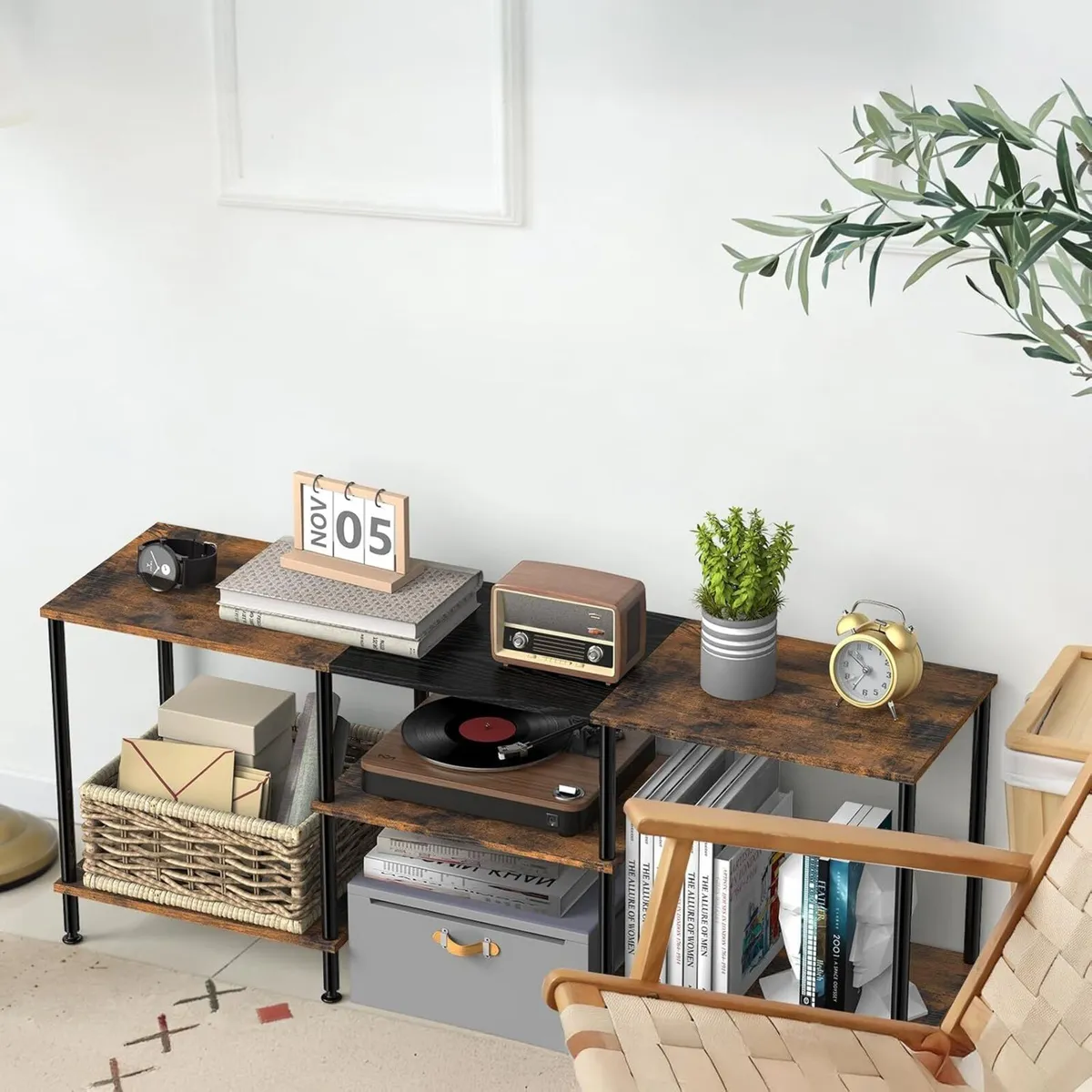 Industrial Shelf TV Furniture Piece Table 114 x - Image 4