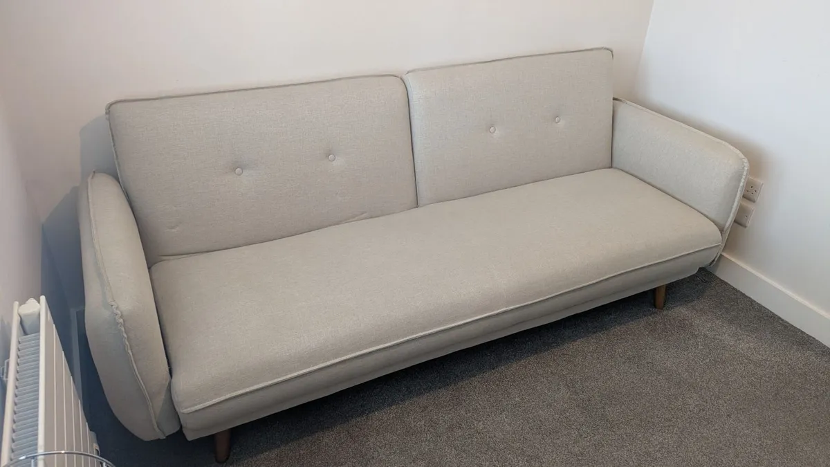 Temple & Webster Chelsea 3 Seater Sofa Bed – Grey - Image 1