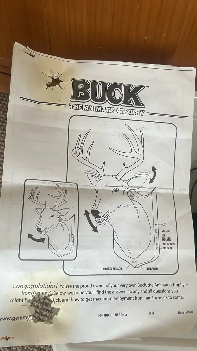 “Buck”the animated trophy deer - Image 4