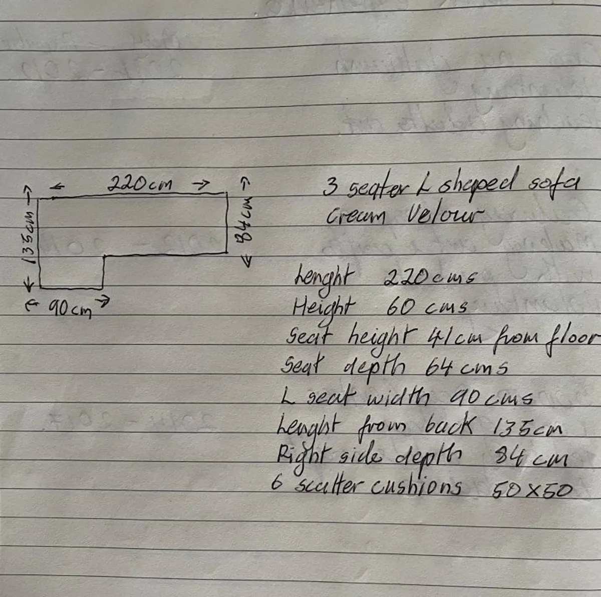 Corner Sofa, L shaped - Image 2