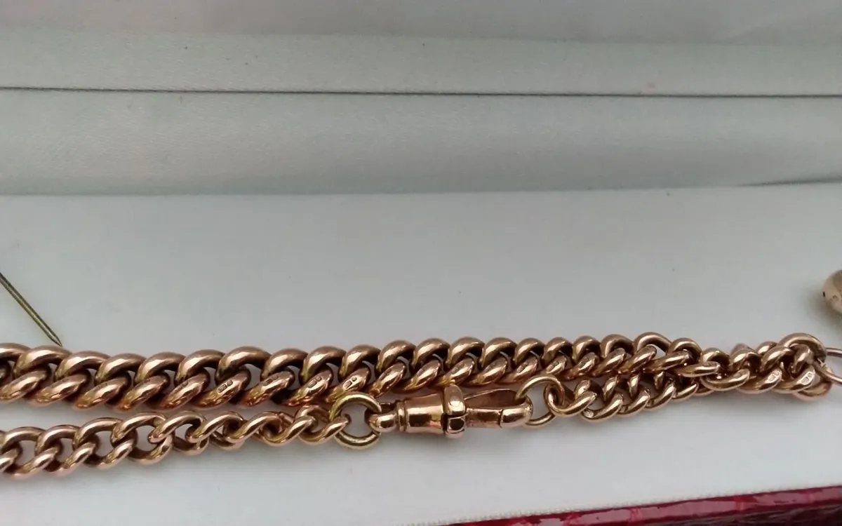 Victorian 9ct rose gold  link BRACELET  19.10g - Image 3