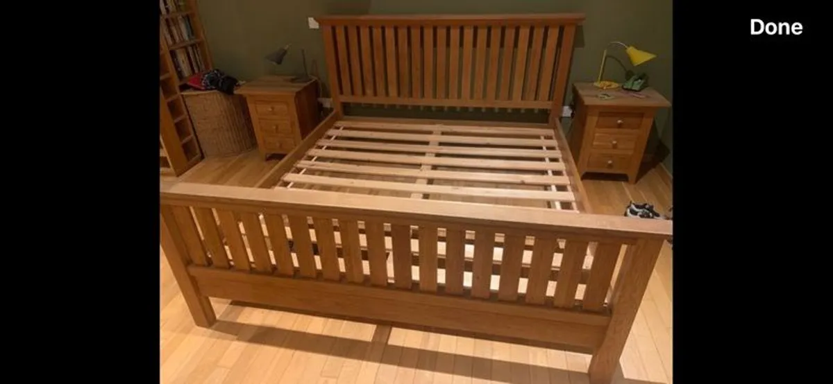 Solid  king size bed frame