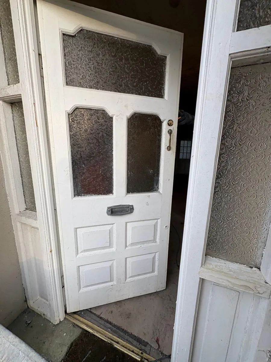 1940s Door & Glass Frame - Image 1