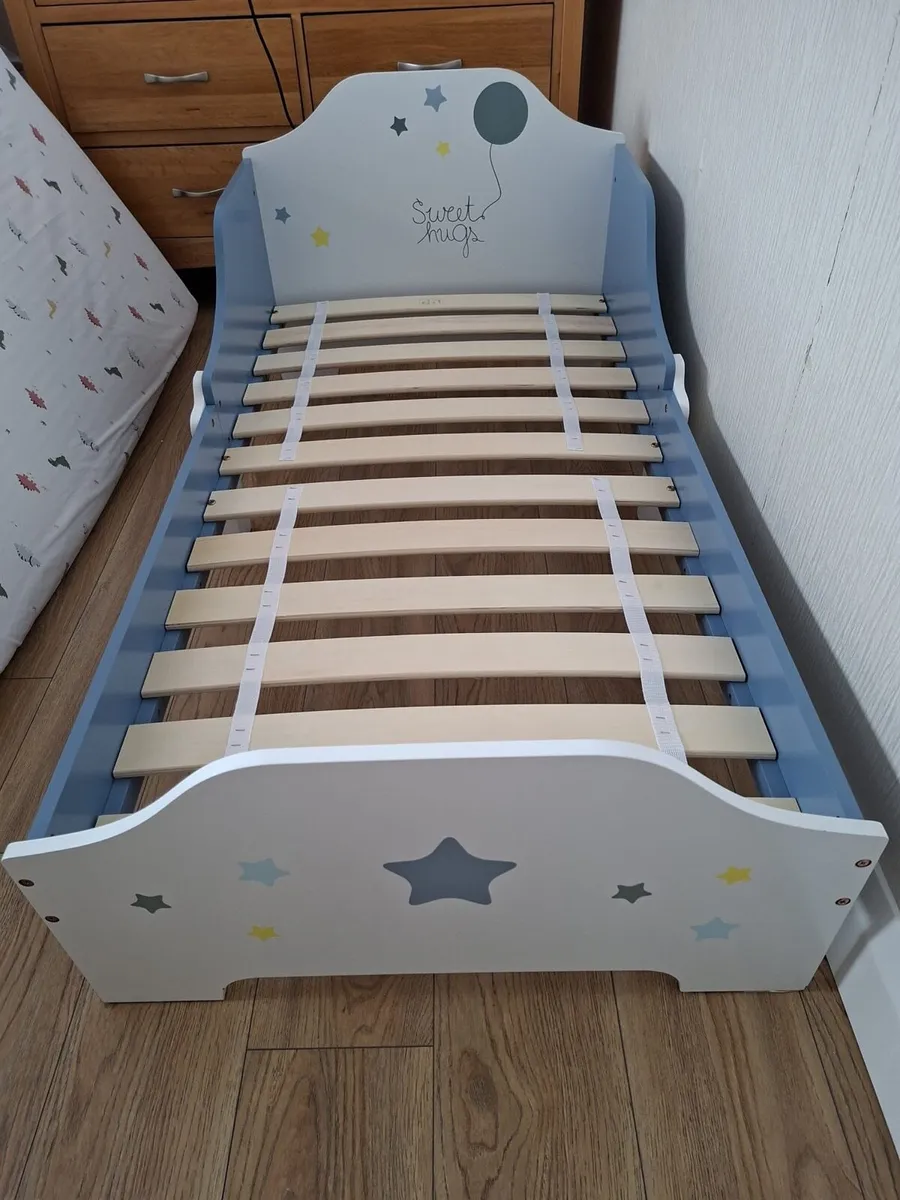 Toddler Bed with Mattress & Bedding - Image 1