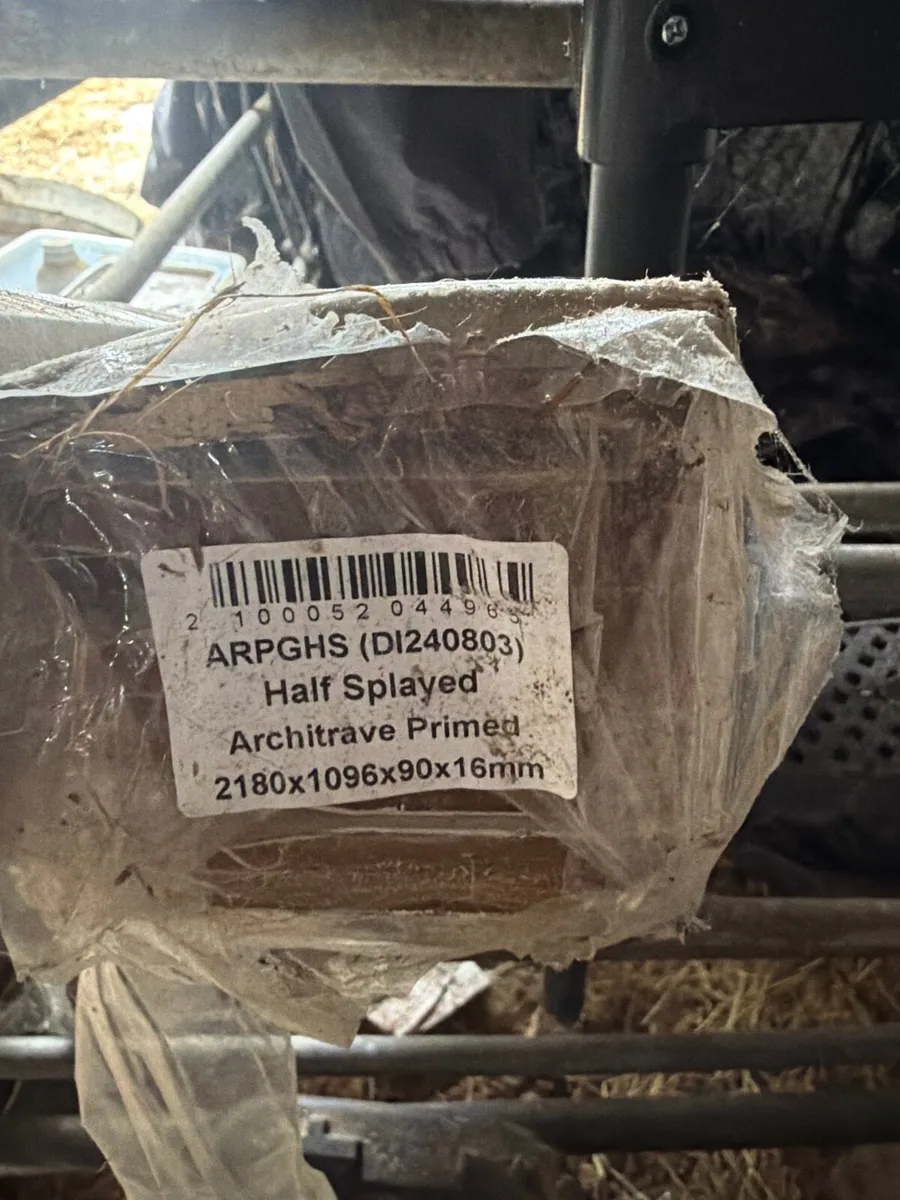 Half splayed architrave primed from new build