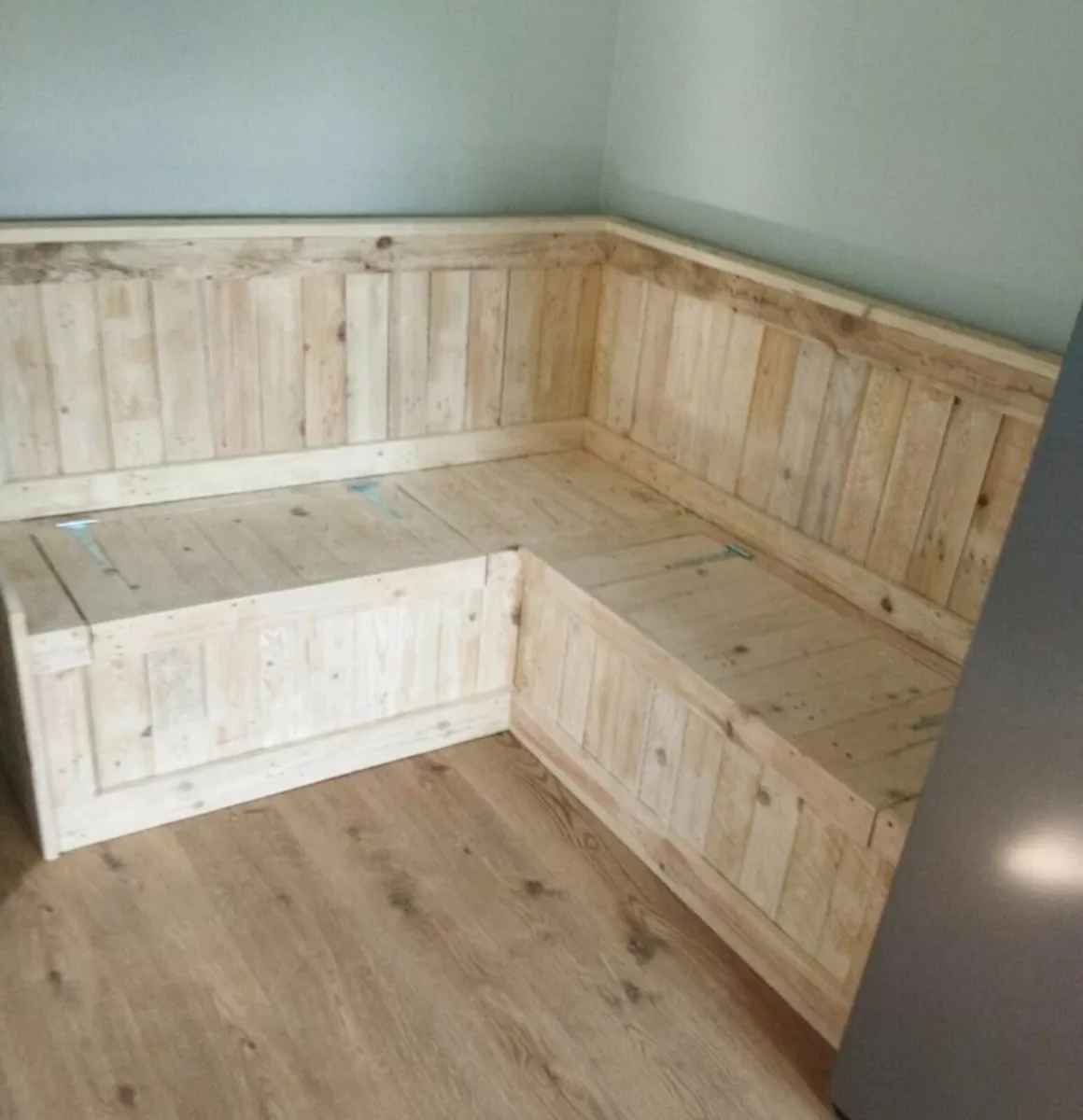 Handmade rustic corner seating - Image 2