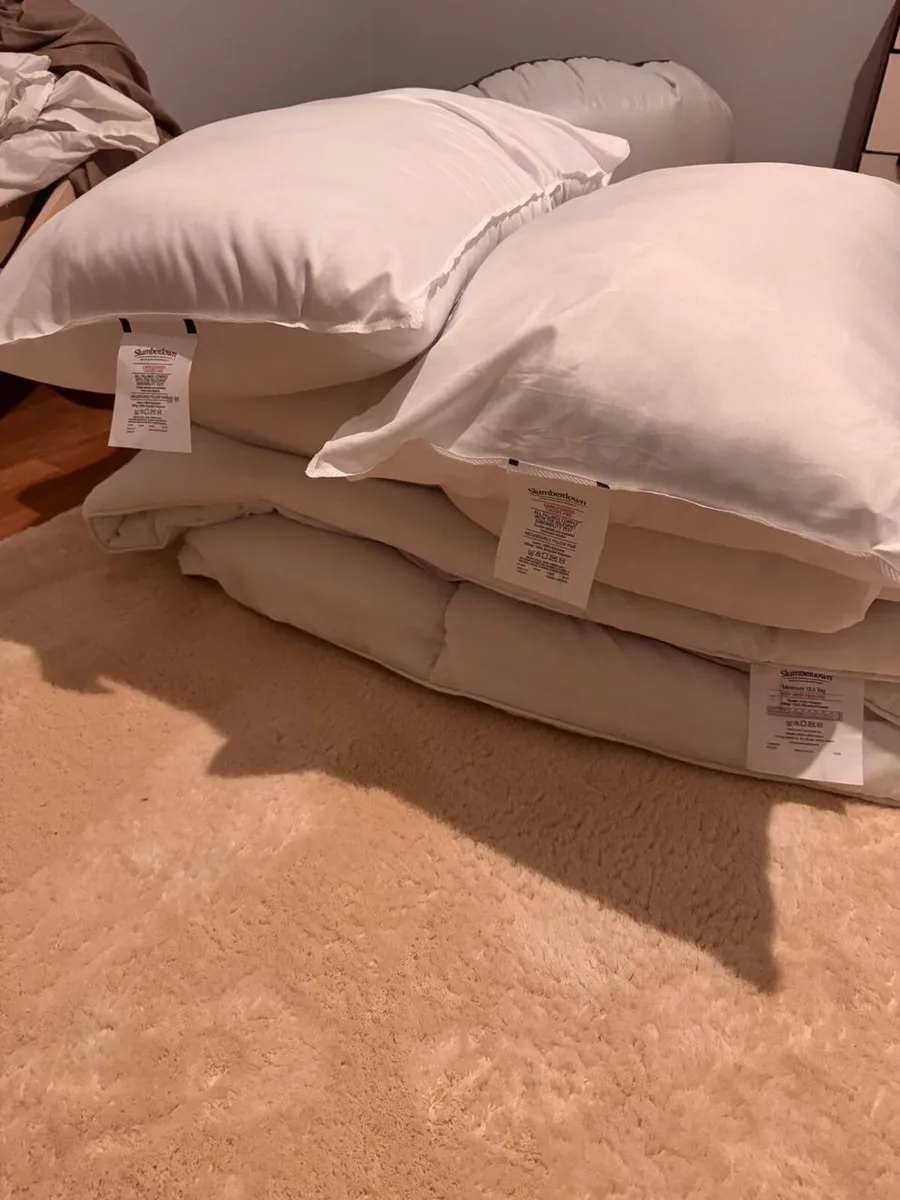 2 pillows and a duvet - Image 1