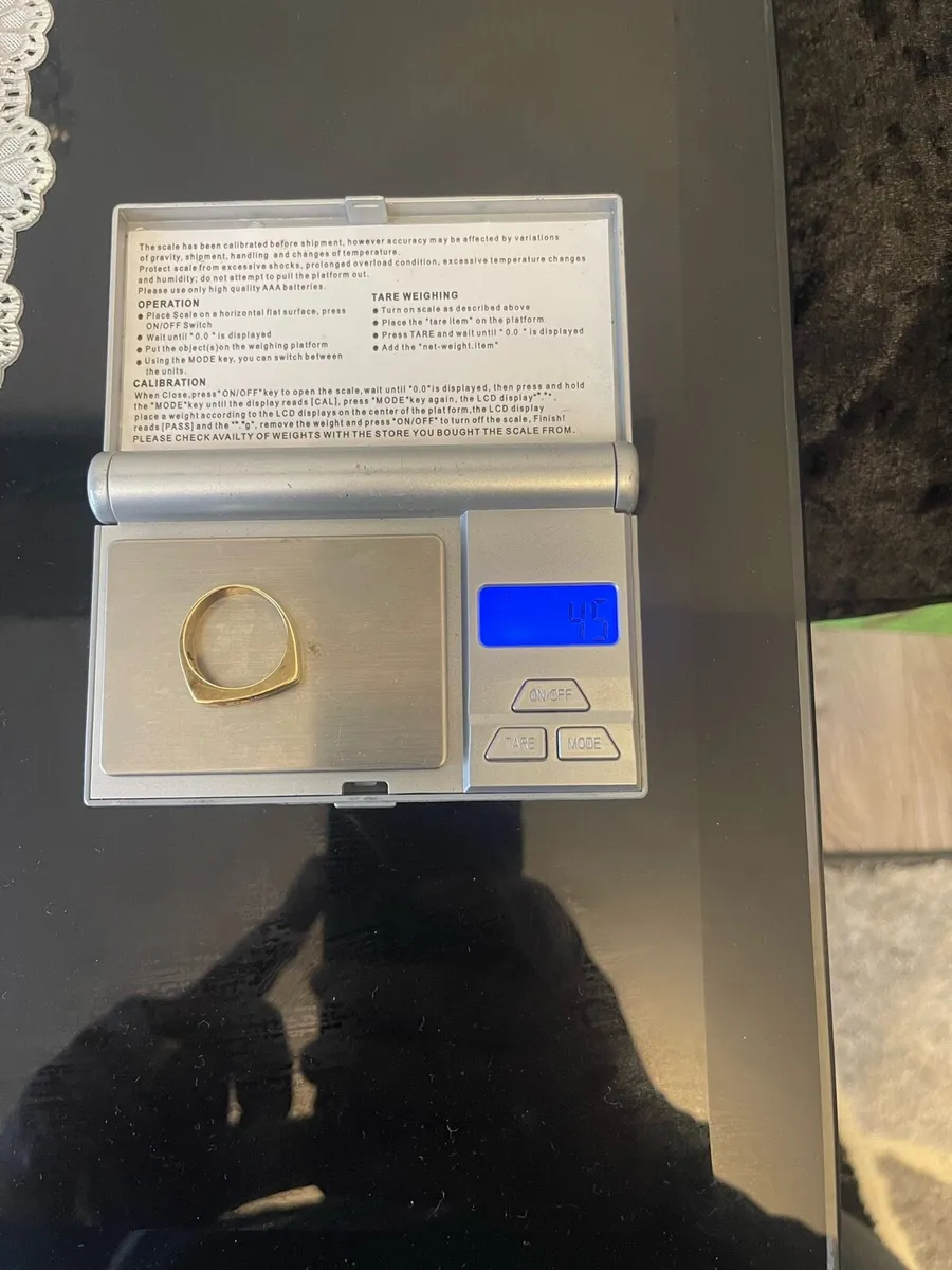 Gold necklace and ring - Image 3