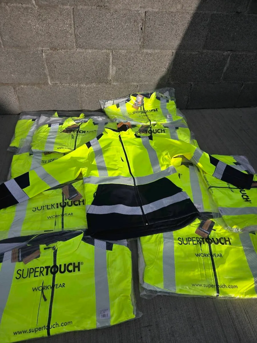 Men's Supertouch Hi Vis Softshell Jacket all sizes - Image 1