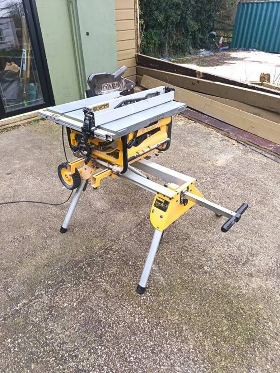 Dewalt Table Saw 240v and trolley - Image 1