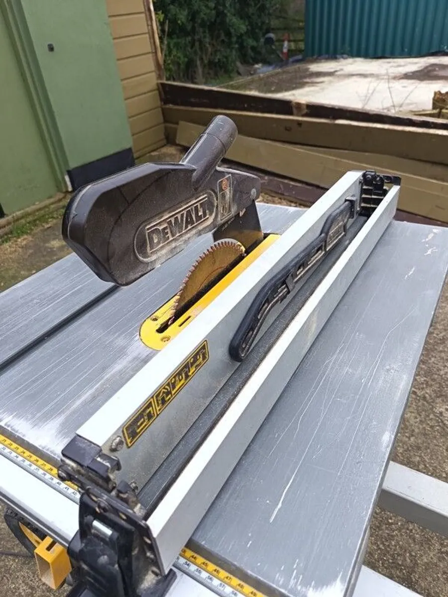 Dewalt Table Saw 240v and trolley - Image 2