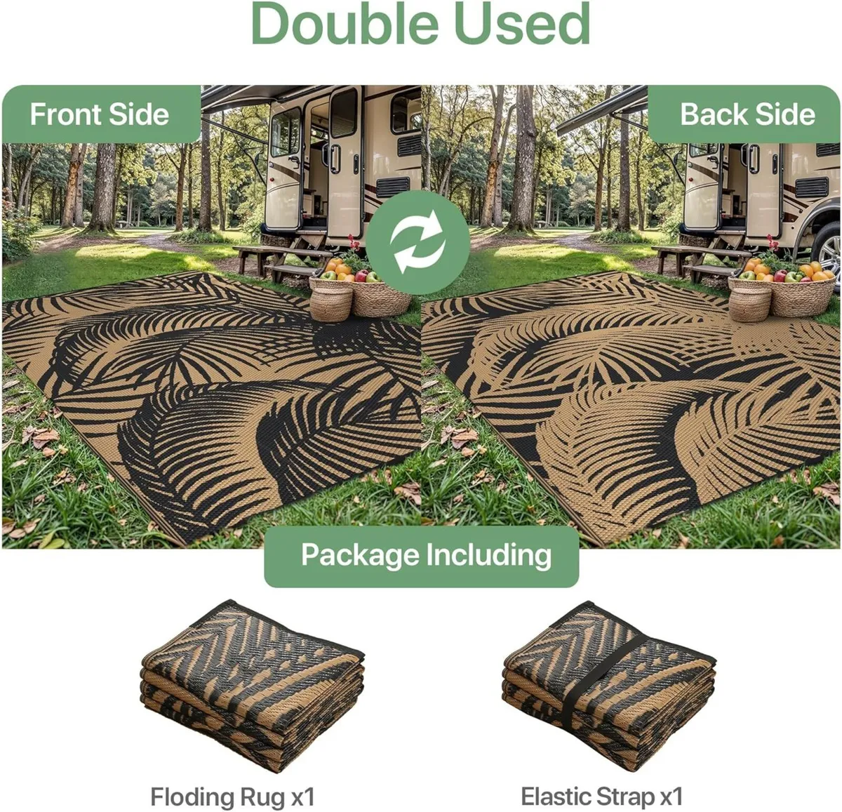 Outdoor Rug 240X300CM Extra Large Botanical Leaf - Image 2