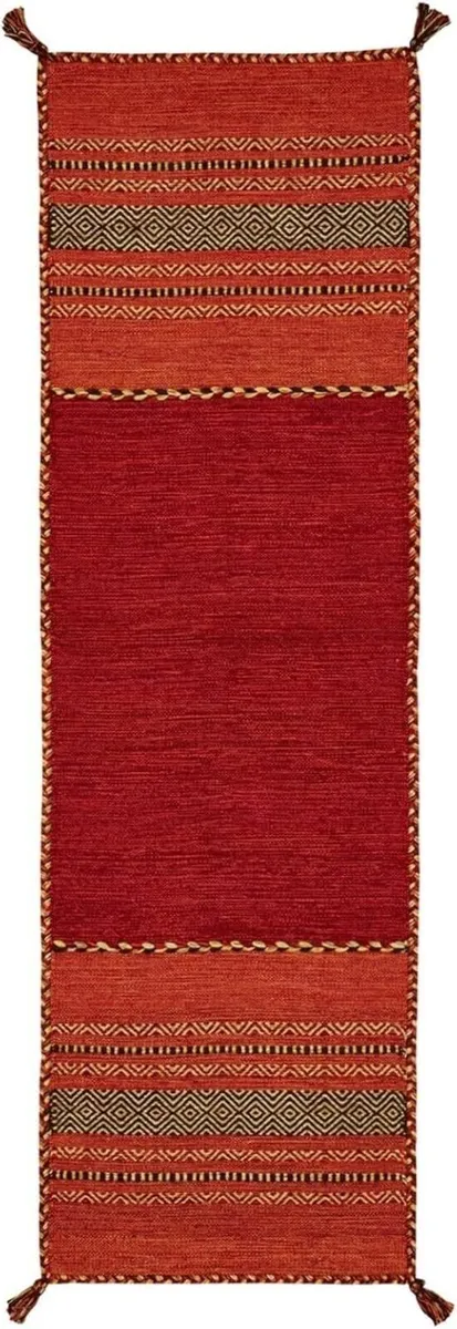 Handmade Moroccan Kilim rug Vintage carpet Flat - Image 2