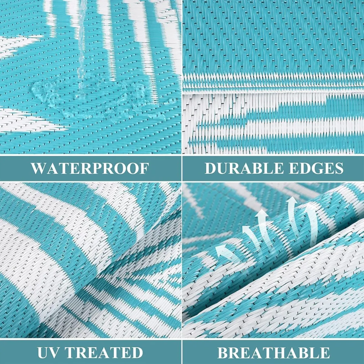 Outdoor Rugs for Patio Waterproof 240 x 300 cm - Image 4