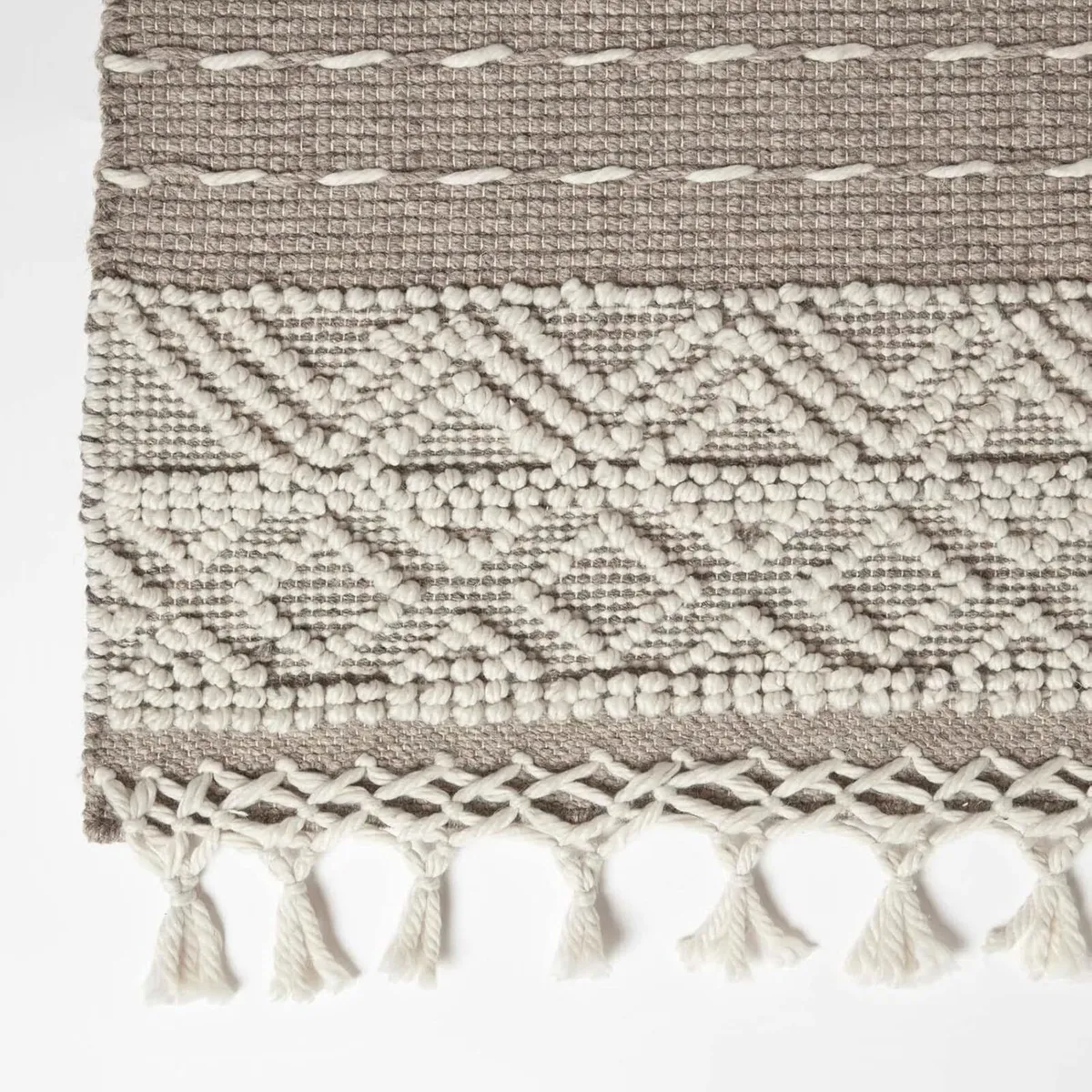 Beige Natural Handwoven Kilim Rug 160 x 230 cm - Image 3