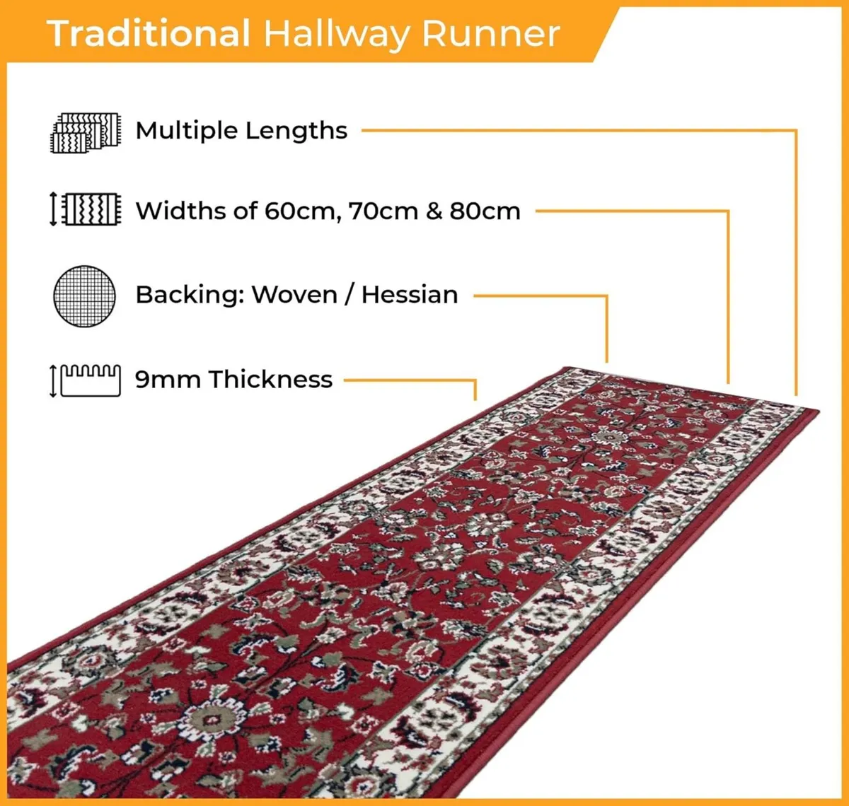 Soft Luxurious Hallway Runner Rug - Comfortable - Image 2