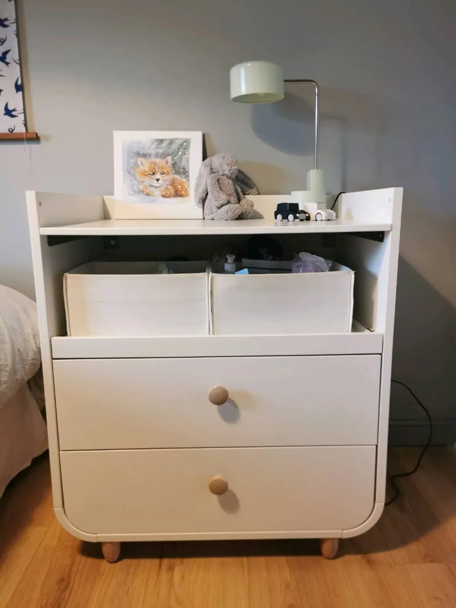 MYLLRA
Changing table with drawers, white - Image 1