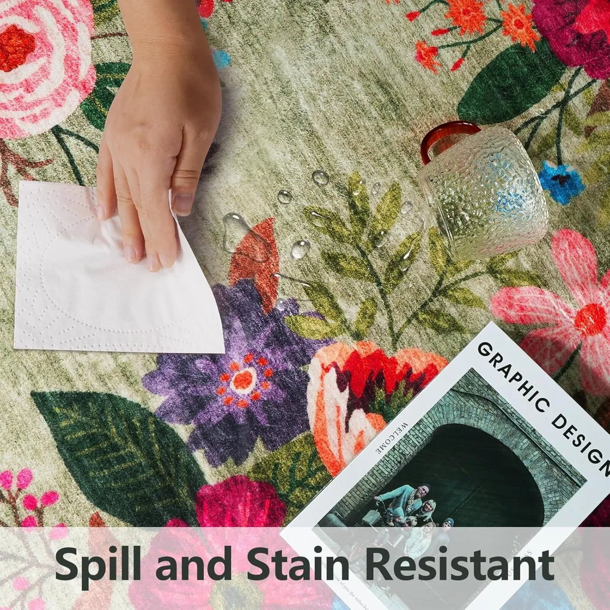 Machine Washable Rugs Living Room 300x400cm Non - Image 4