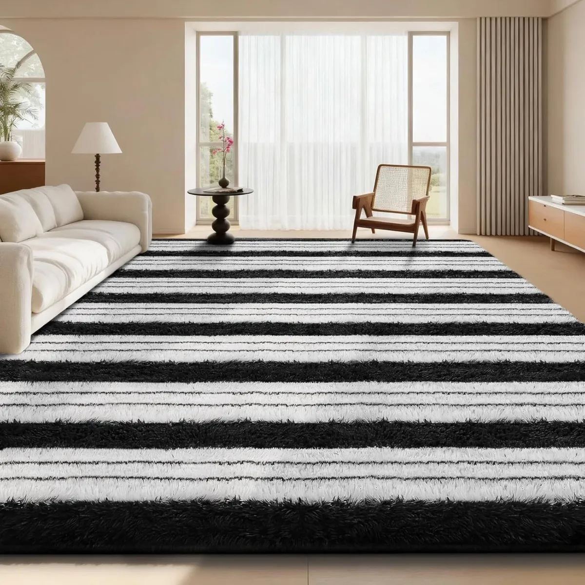 Black and White Rugs Living Room 200x300cm - Image 1
