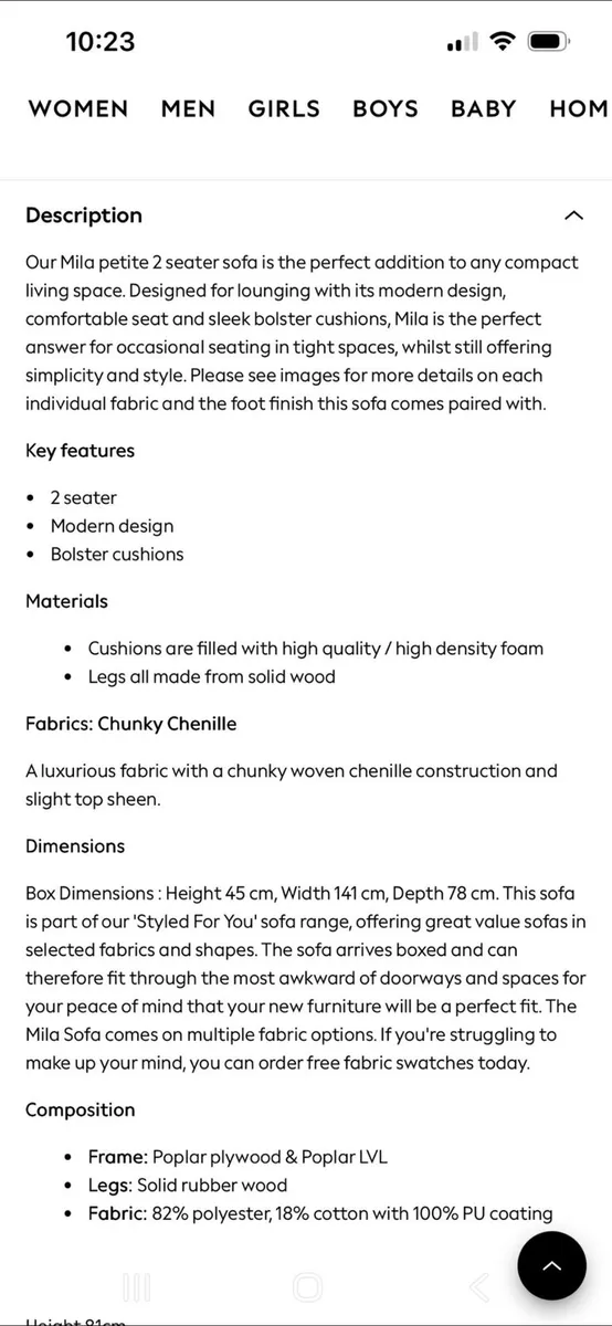 Two seater sofa - Image 4