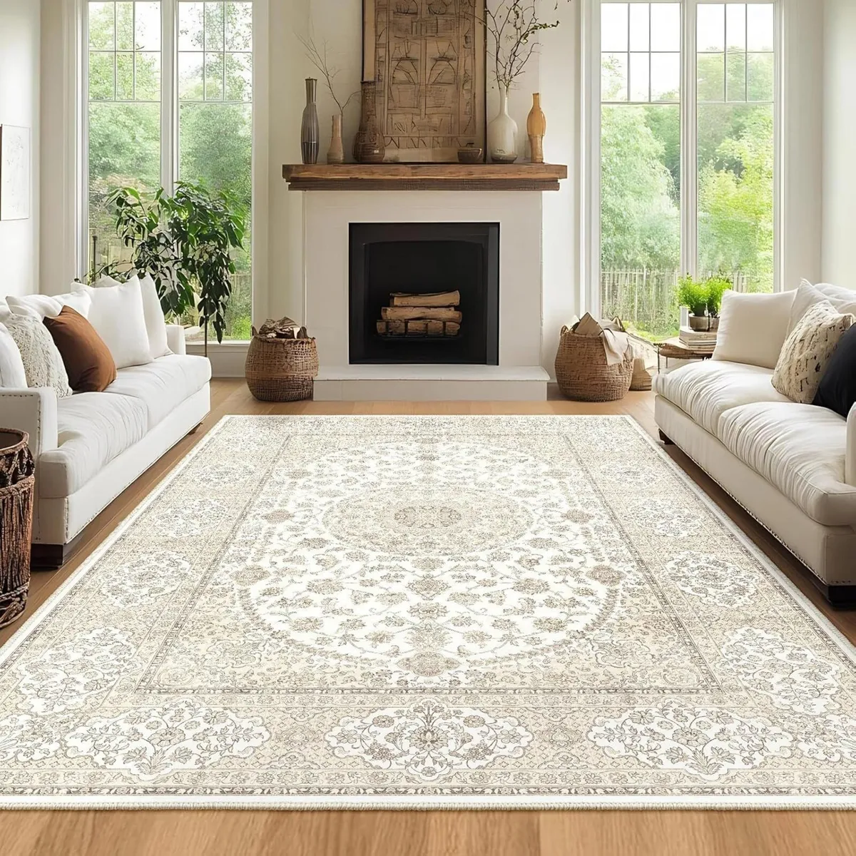 200x300cm Area Rug Non Slip Boho large Indoor - Image 1