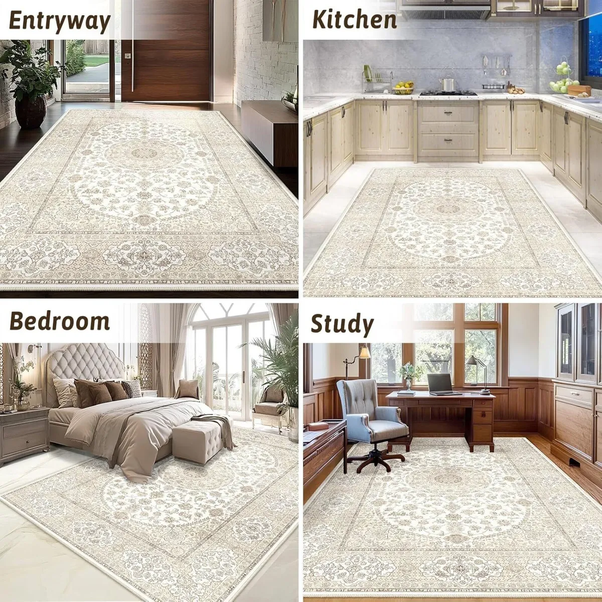 200x300cm Area Rug Non Slip Boho large Indoor - Image 4