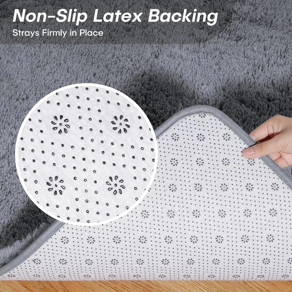 240x300cm Grey Shaggy Rug – Soft Fluffy Area for - Image 4