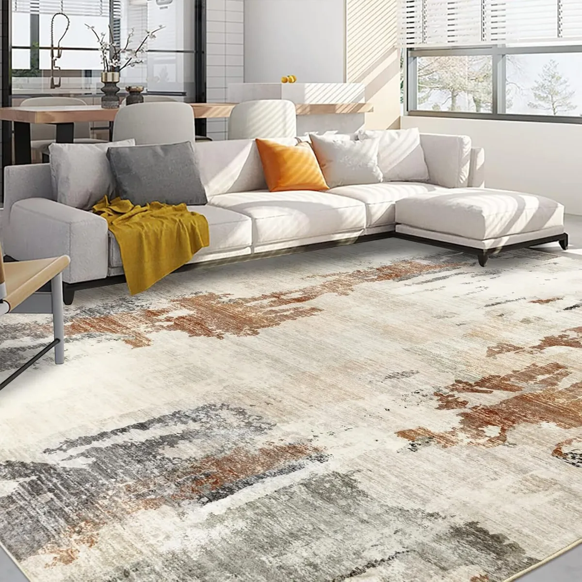 Modern Abstract Area Rug 240x340cm Washable - Image 1