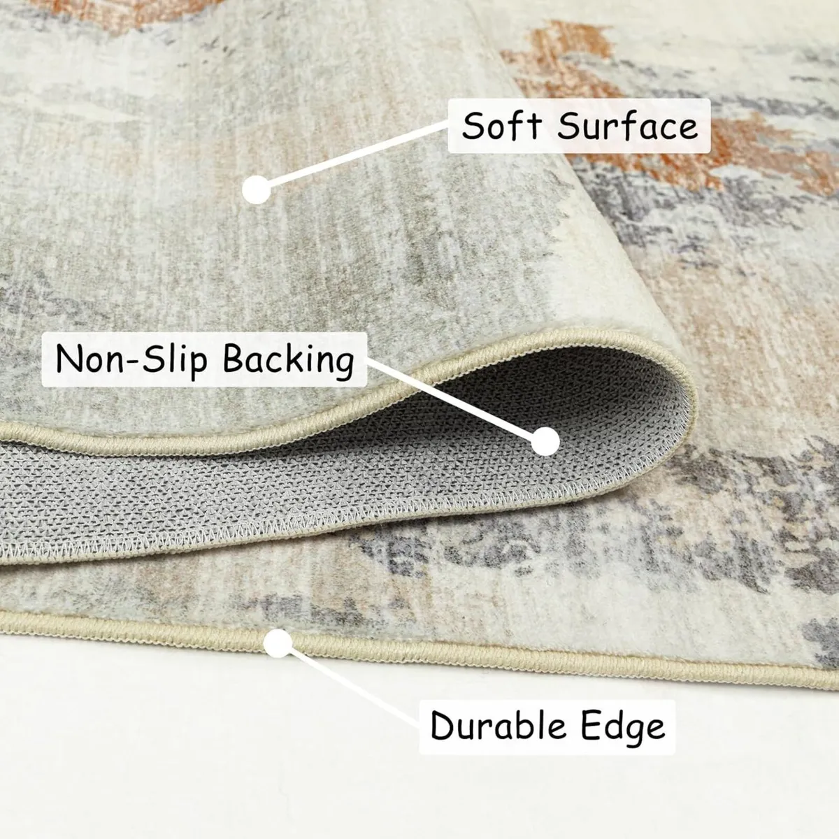 Modern Abstract Area Rug 240x340cm Washable - Image 4