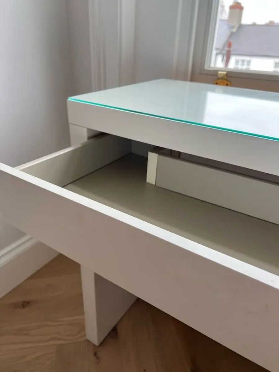 IKEA Malm Dressing Table with glass top - Image 4
