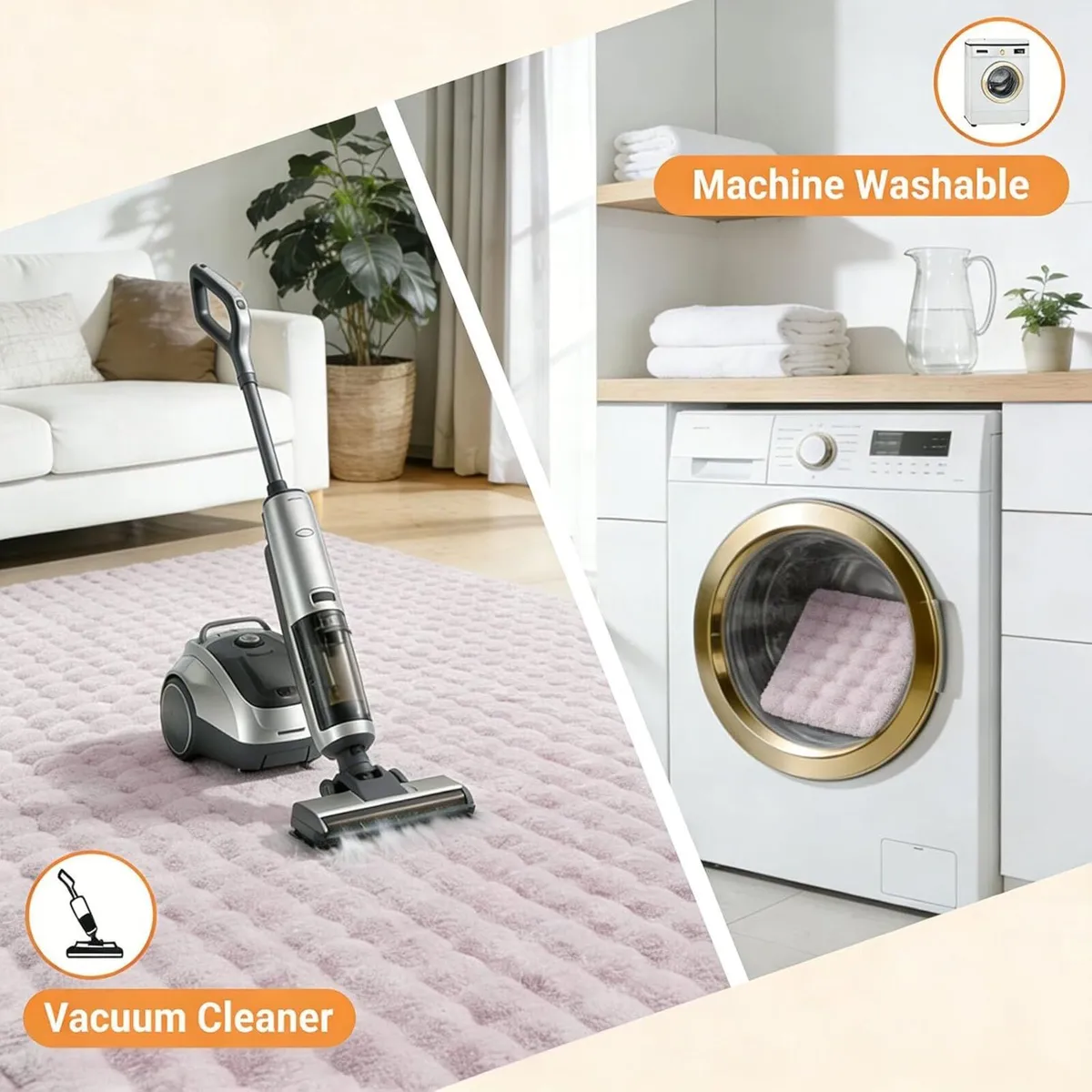 Fluffy Shaggy Rugs Living Room with 3D Bubble - Image 3