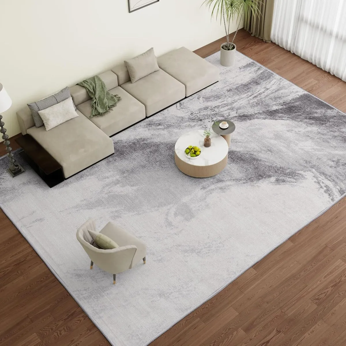 Machine Washable Rugs for Living Room - Modern - Image 1
