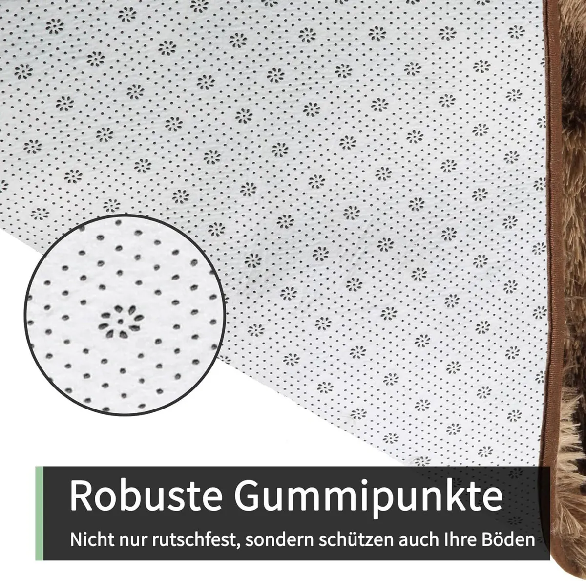 High Pile Rug Brown Living Room 240 x 340 cm - Image 4