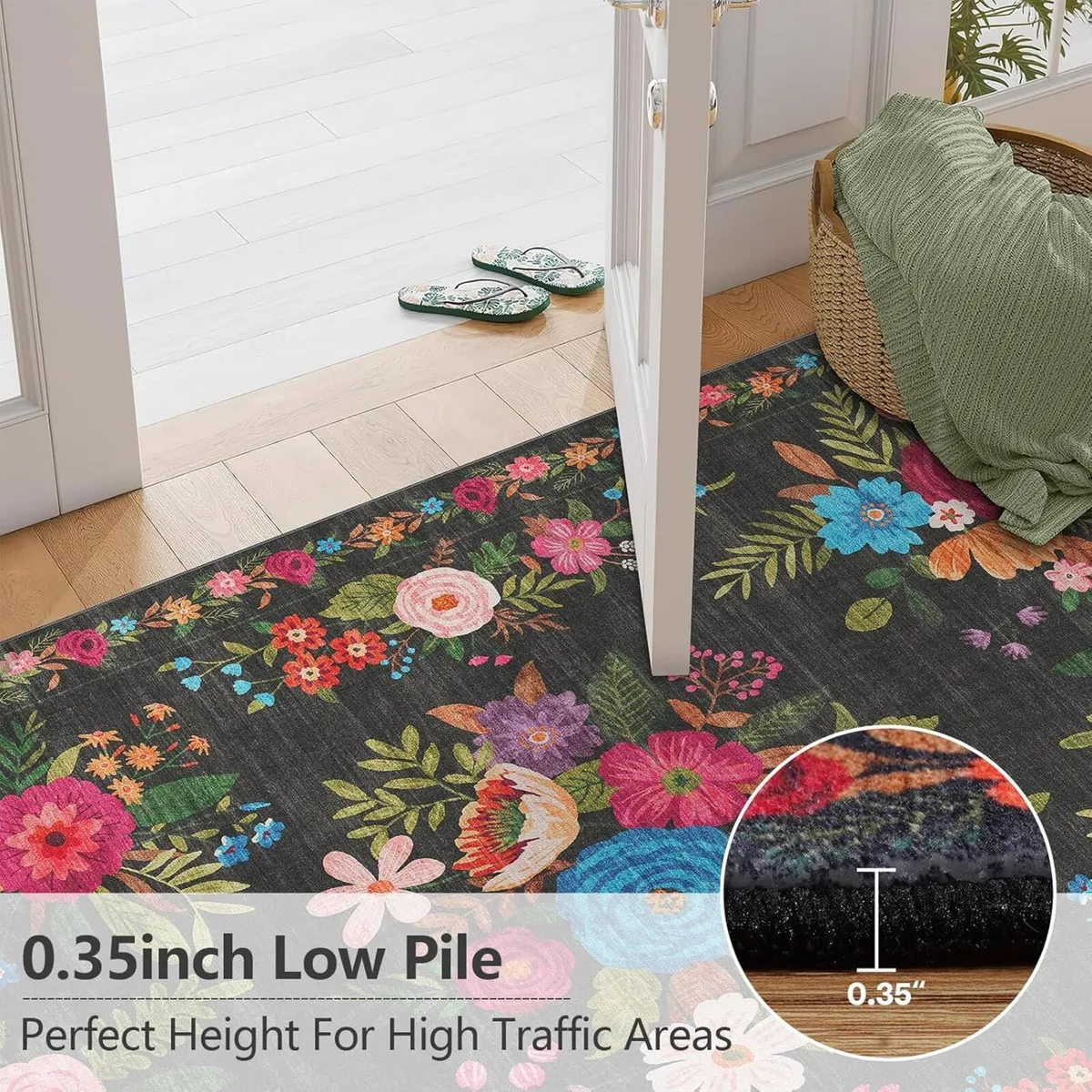 Machine Washable Rugs Living Room 240x300cm Non - Image 3