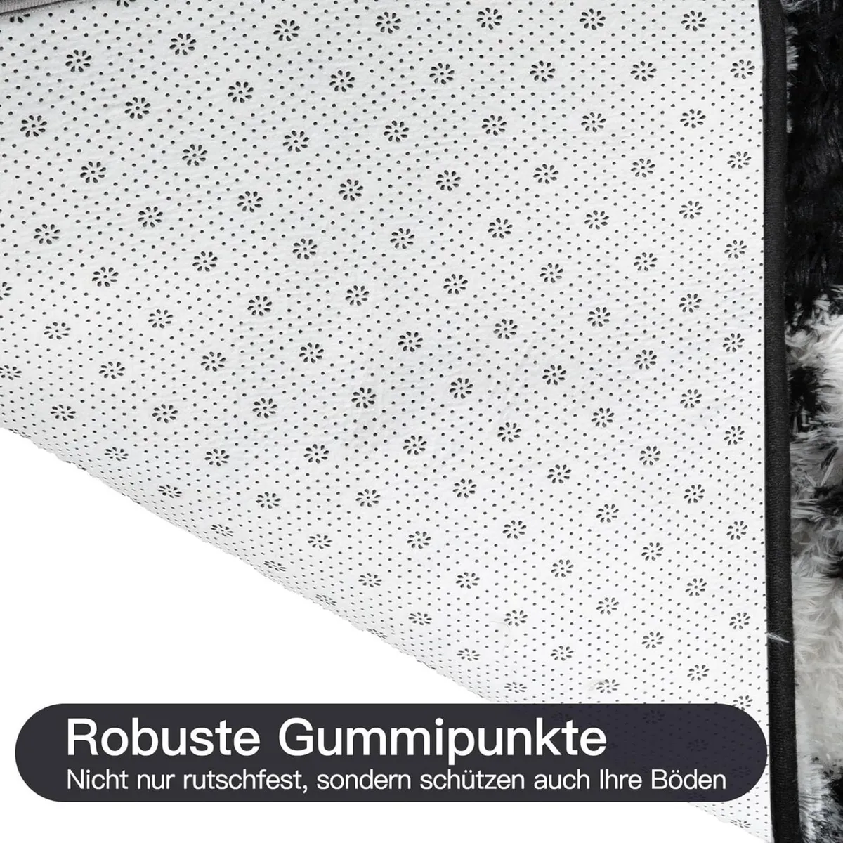 High Pile Rug Grey Living Room 200 x 300 cm - Image 4