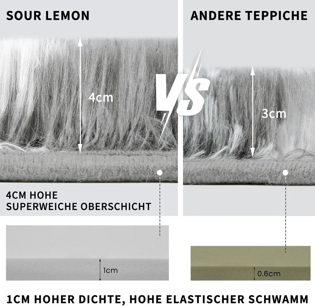 Rugs Living Room 200 x 300 cm Light Grey and - Image 4