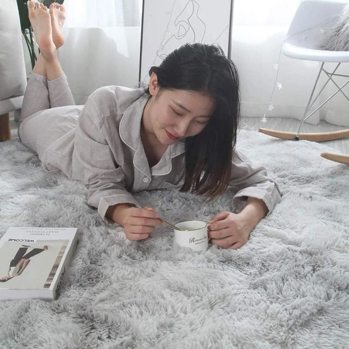 Area Rugs Fluffy Bedroom Carpet Soft Floor Mat - Image 4