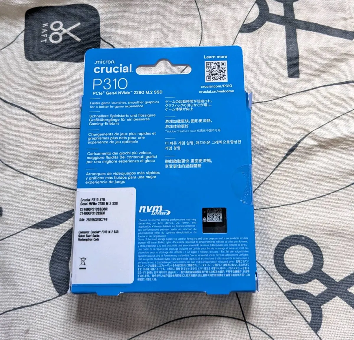 Crucial P310 Gen4 4TB SSD - Price firm - warranty - Image 2