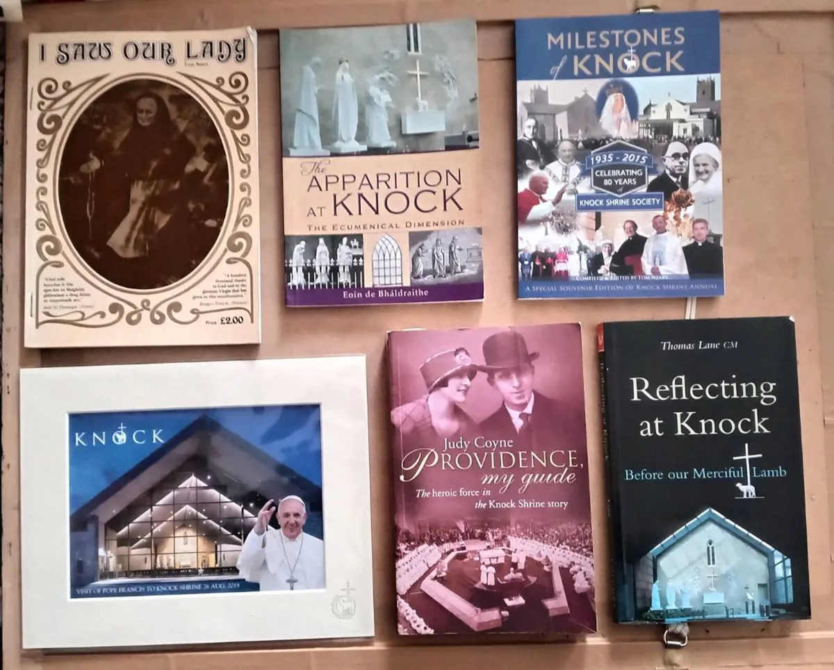 5 Knock Shrine Books and Pope Francis Print