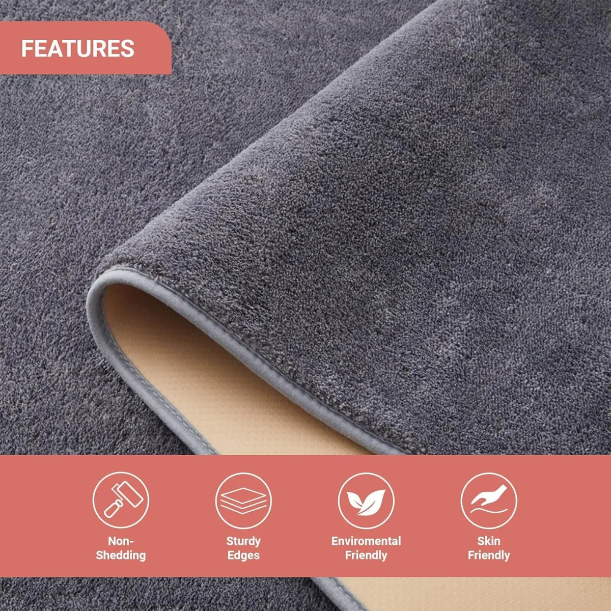 Relax Rugs Living Room 100% Polyester Non Slip - Image 3