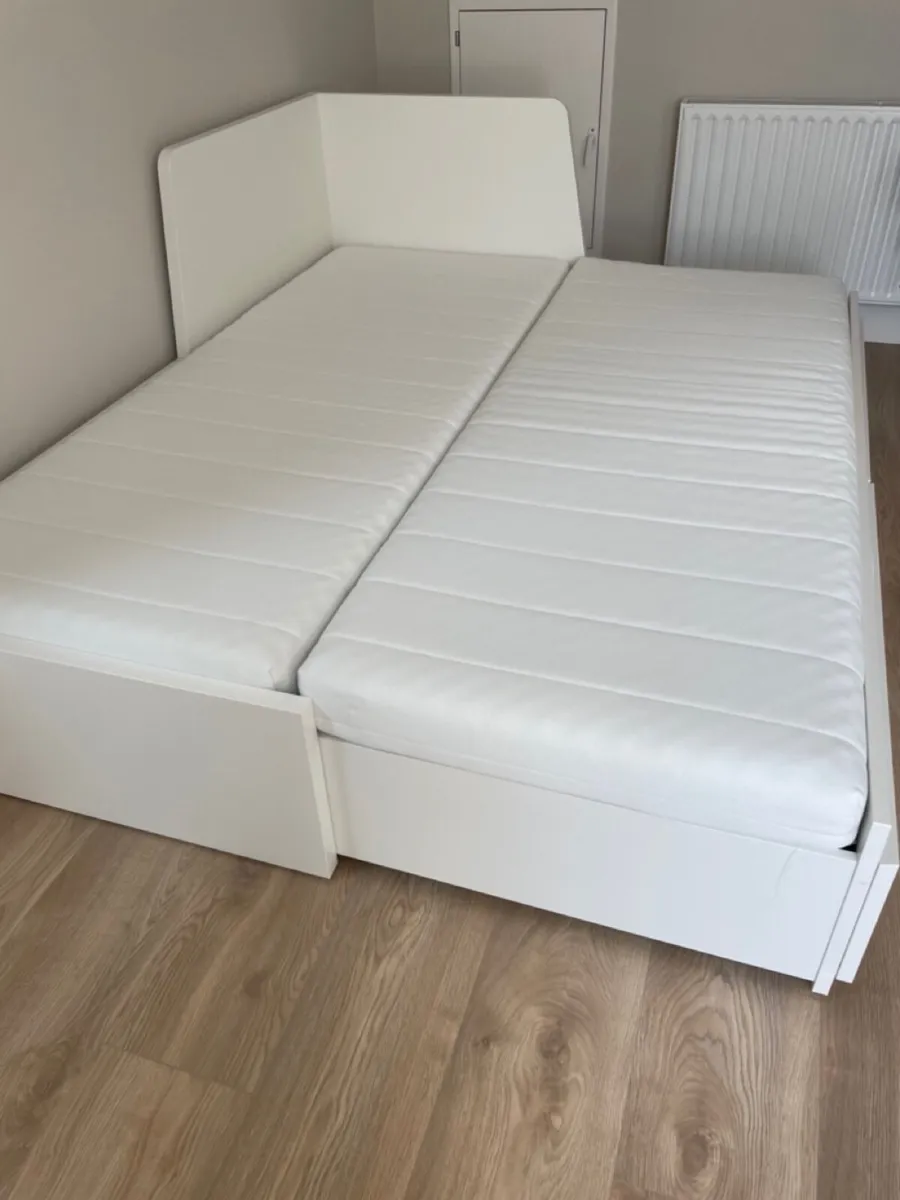 Space-Saving IKEA Day Bed (FLEKKE) with Mattresses - Image 2