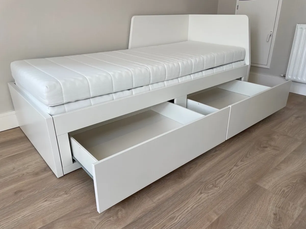 Space-Saving IKEA Day Bed (FLEKKE) with Mattresses - Image 4