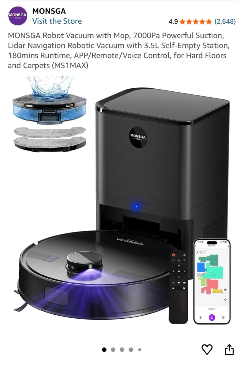 Robot Vacuum With Mop - Image 1