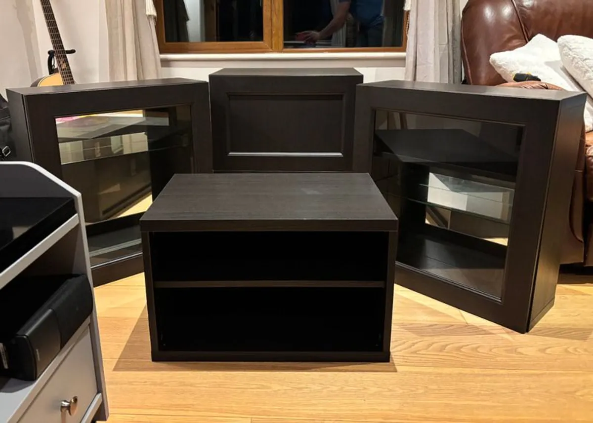 IKEA Besta Cabinets - unique French Dark Brown color / door style - Image 2