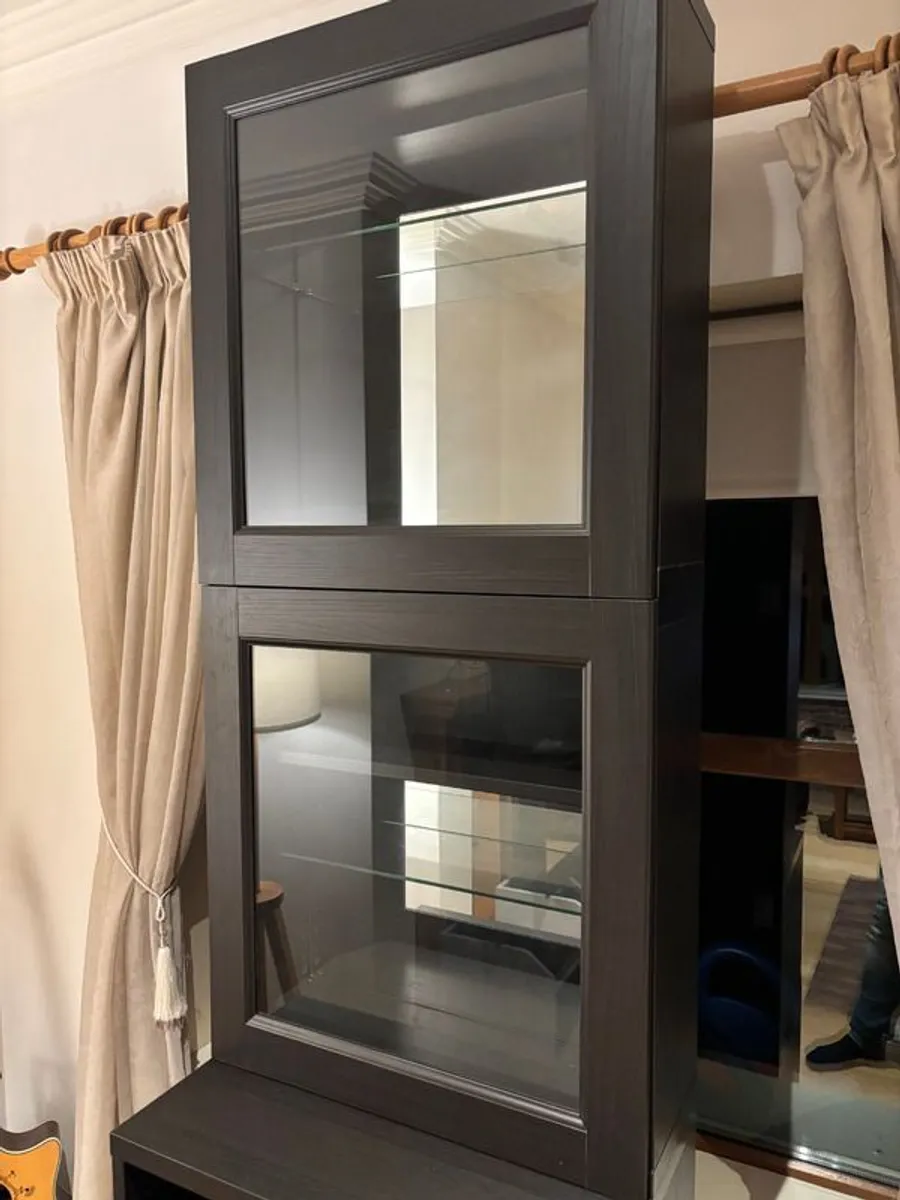 IKEA Besta Cabinets - unique French Dark Brown color / door style - Image 4