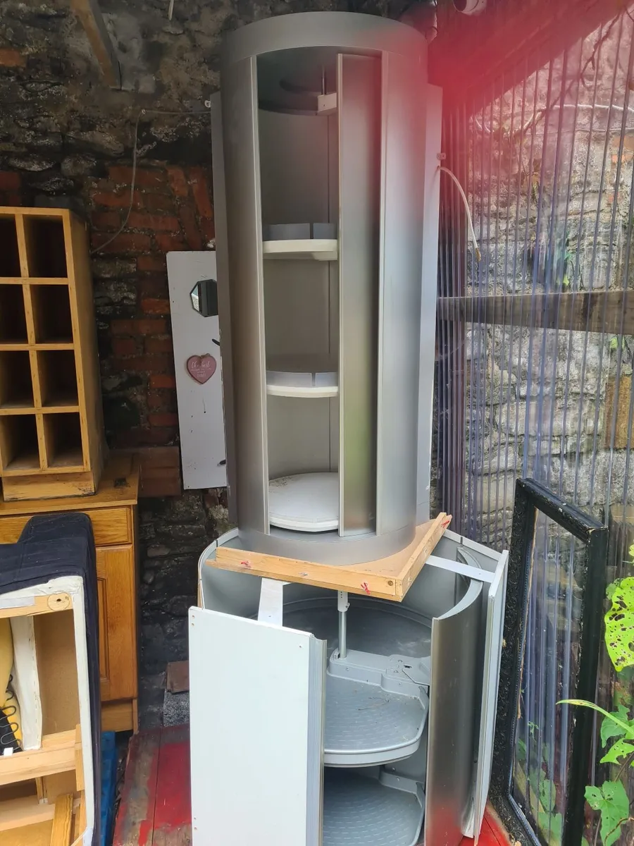 2 x soft close rotary table corner carousel storag - Image 2