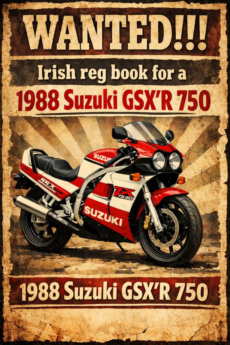 Wanted - 1988 Suzuki GSX-R 750 Irish book