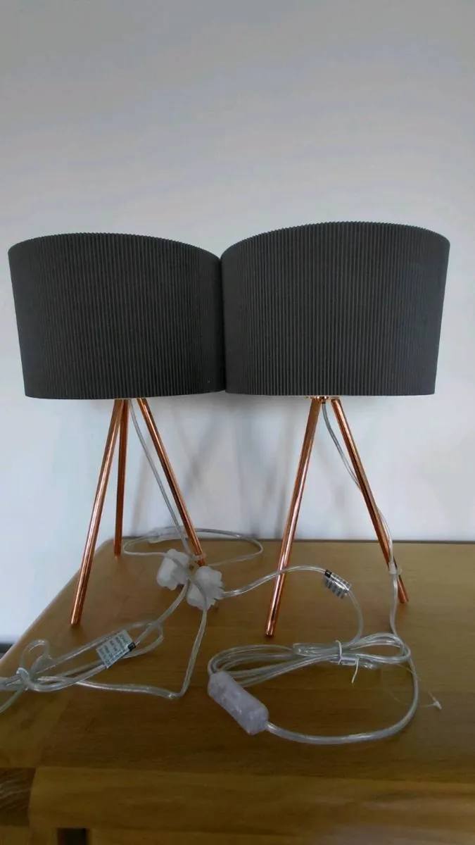 NEXT table lamps with matching standing lamp - Image 1