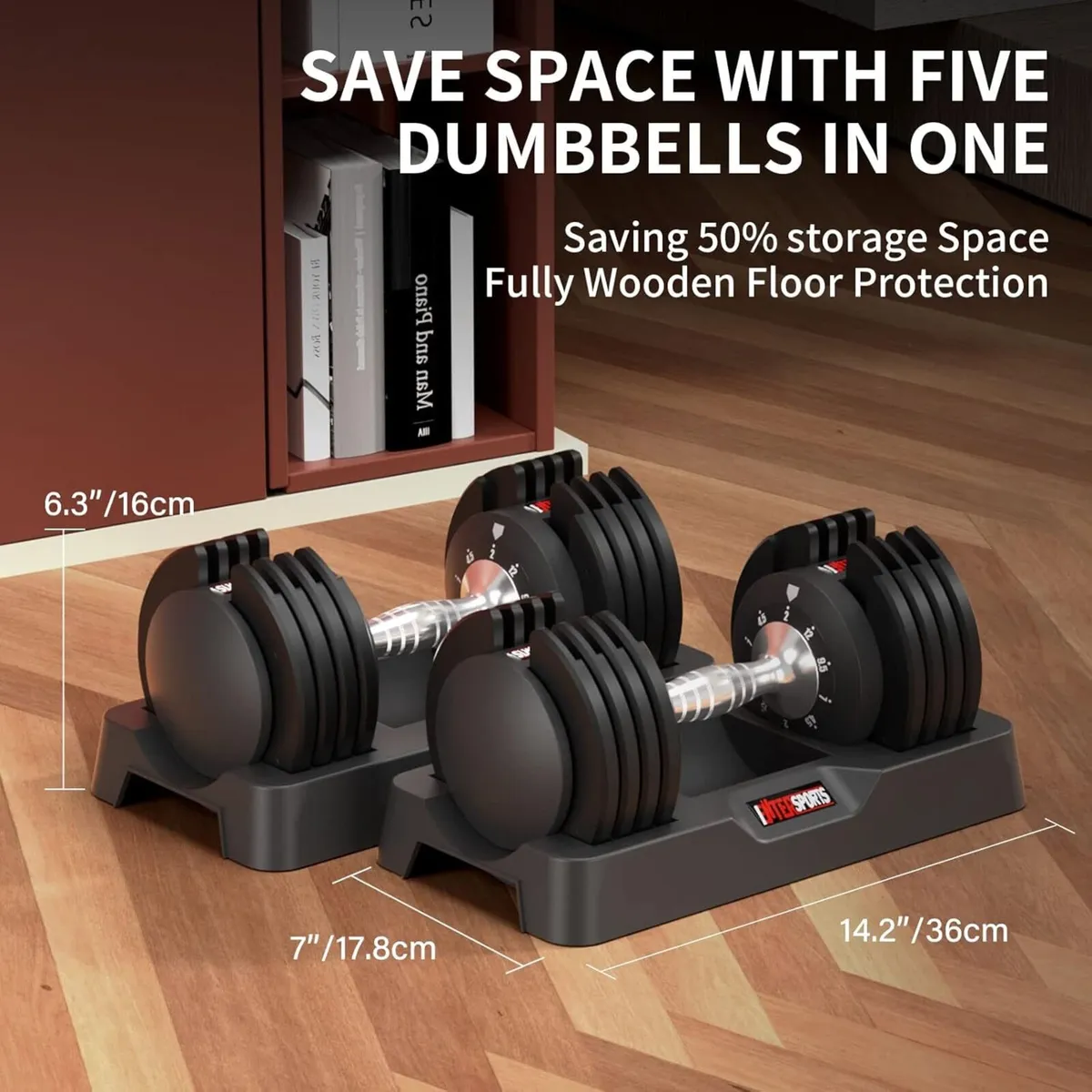 Adjustable dumbbells 2x12kg